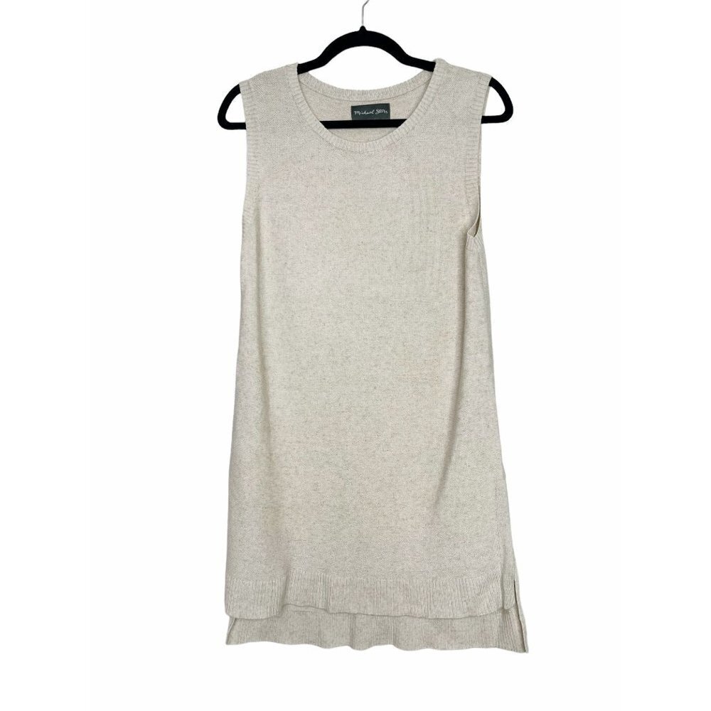 Michael Stars Tan Crew Neck Sweater Classic Knit Design